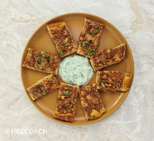 Pizzaschnitten mit selbstgemachtem Tzatziki