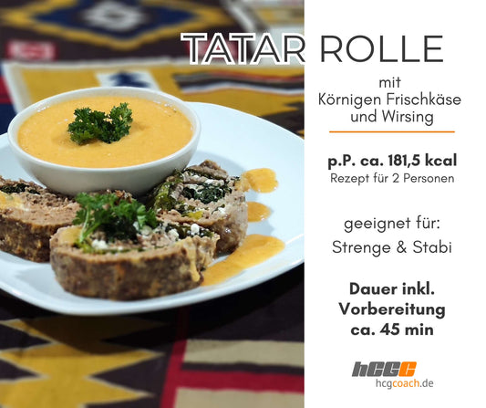 Tatar Rolle mit körnigem Frischkäse & Wirsing (2 Personen)