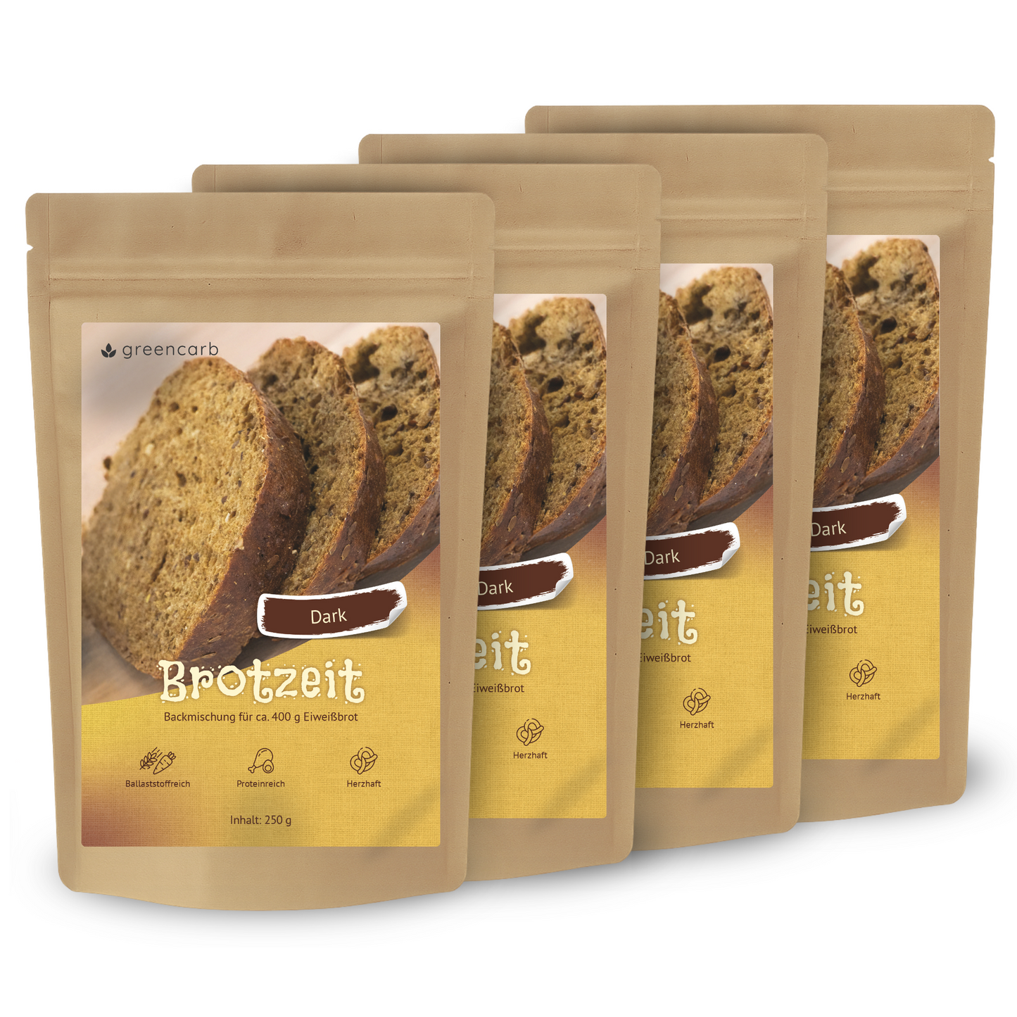 Greencarb® Brotbackmischung Dark + White (4er Set)