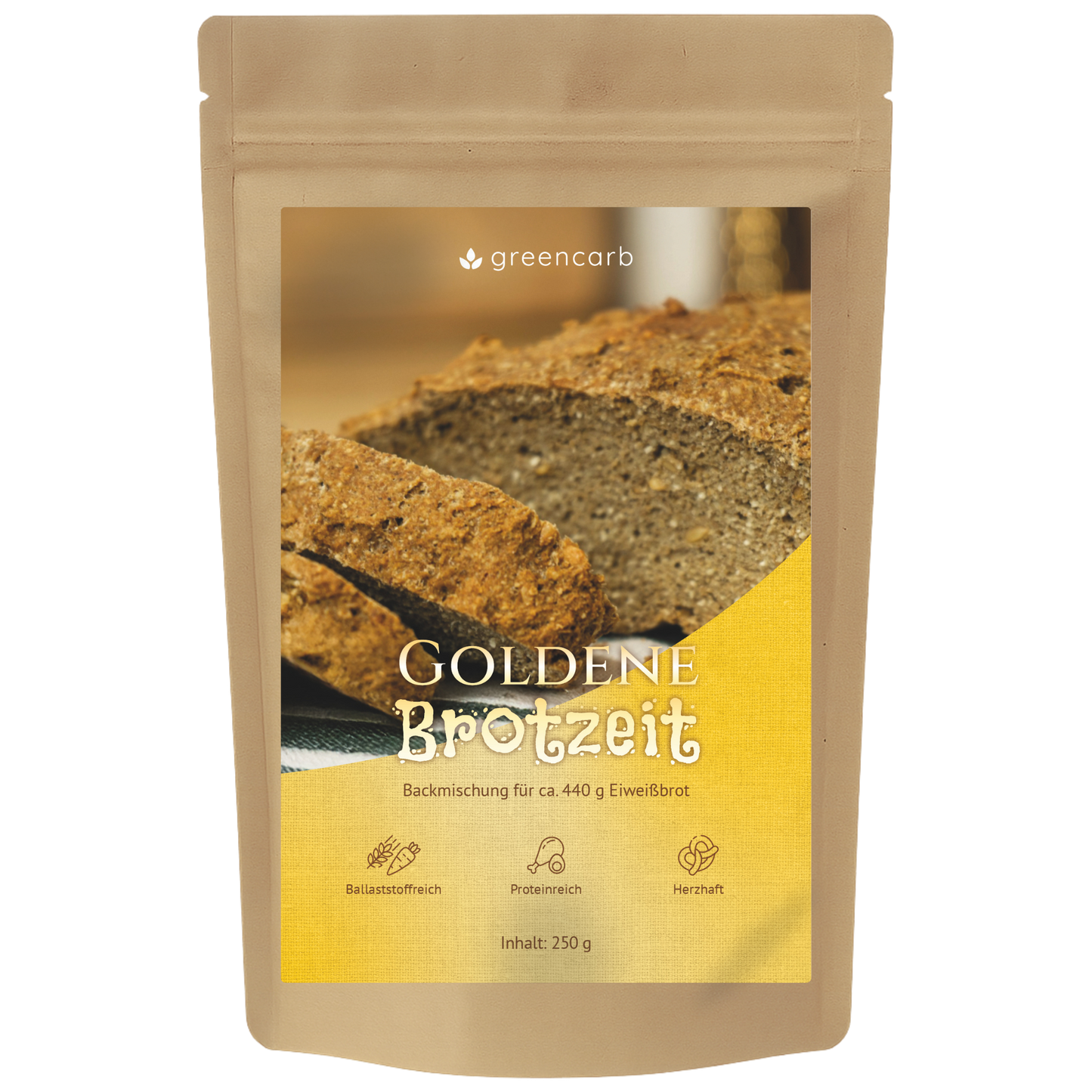 Greencarb® Brotbackmischung Gold, Mediterran, Sonnig (250 g)