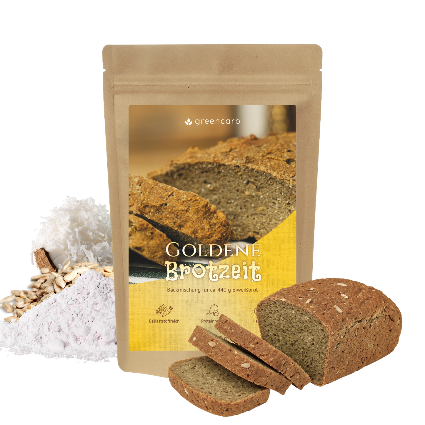 Greencarb® Brotbackmischung Gold, Mediterran, Sonnig (3er Set)