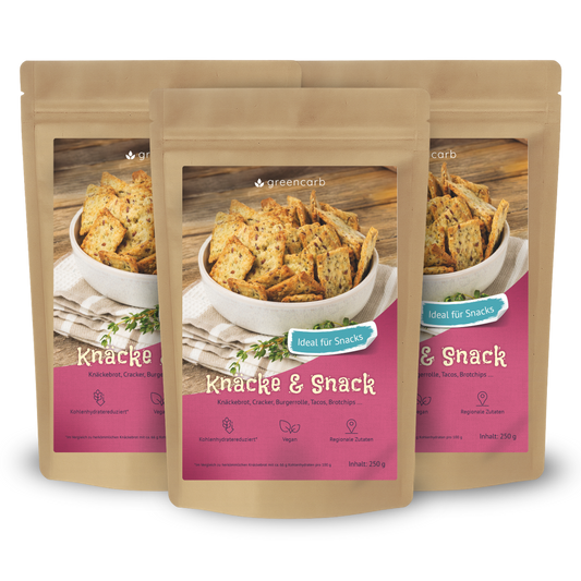 Greencarb® Knäcke und Snack - Backmischung (3er Set)