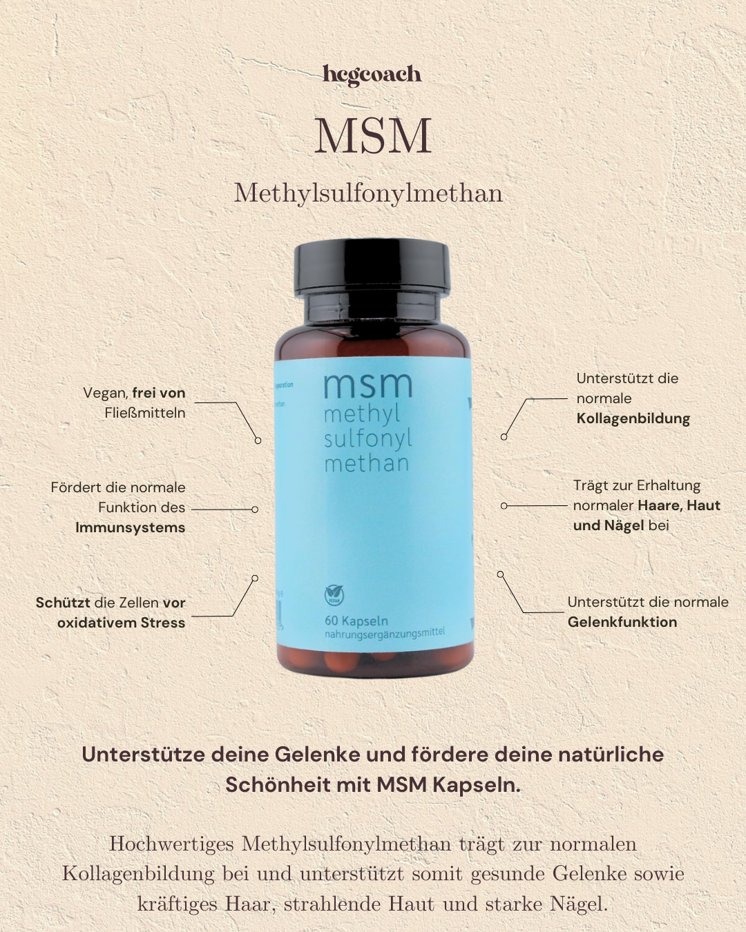 hCGC® MSM Kapseln (60 Stück á 645 mg)