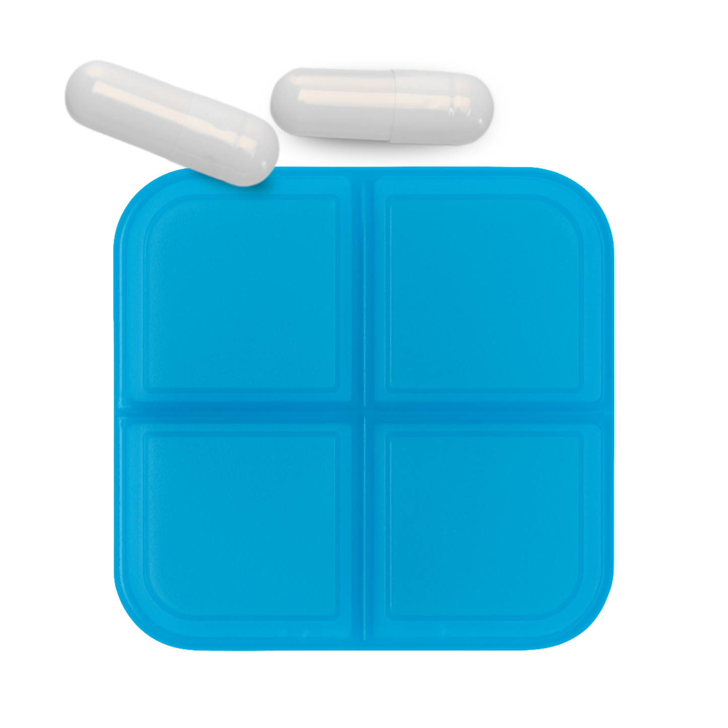 Pillendose Transparent mit 4 Pillenfächern