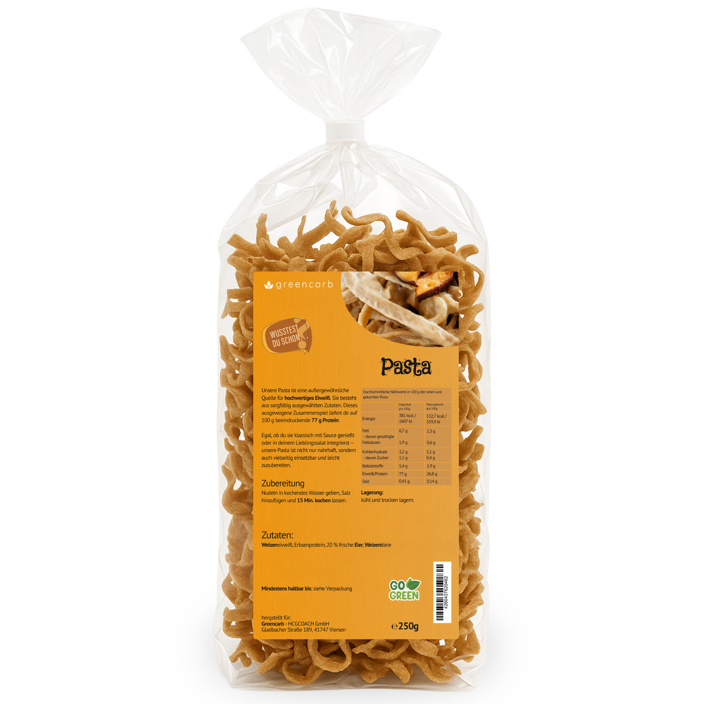 Low-Carb Pasta (250 g) │ Greencarb®
