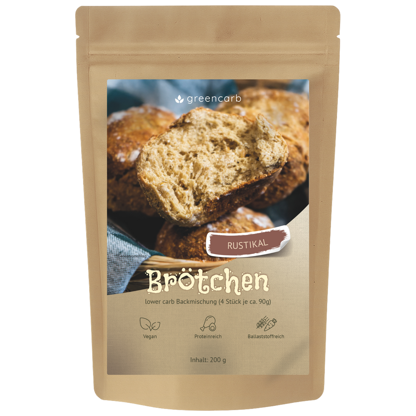 Greencarb® Brötchenbackmischung Rustikale Brötchen (200 g)