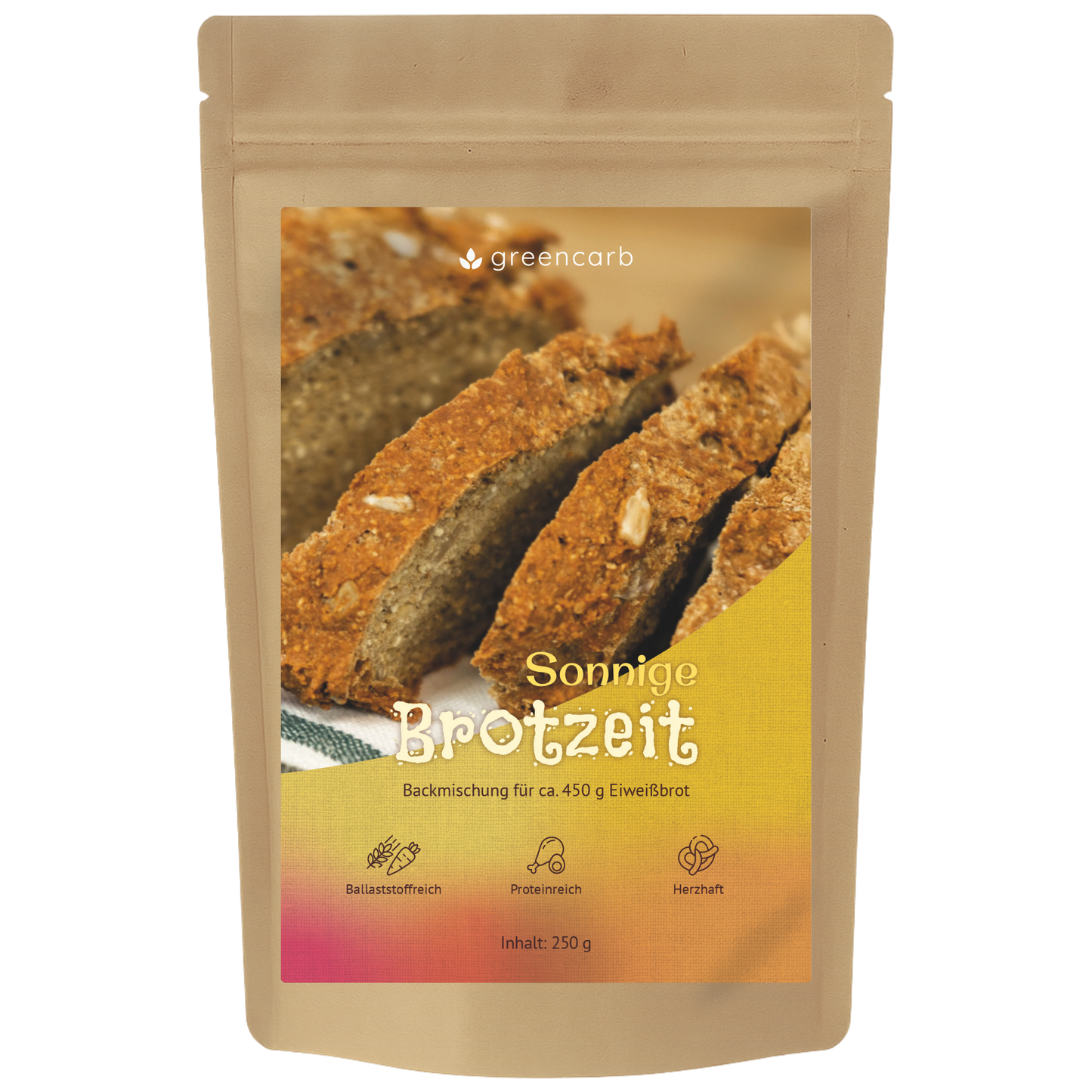 Greencarb® Brotbackmischung Gold, Mediterran, Sonnig (250 g)