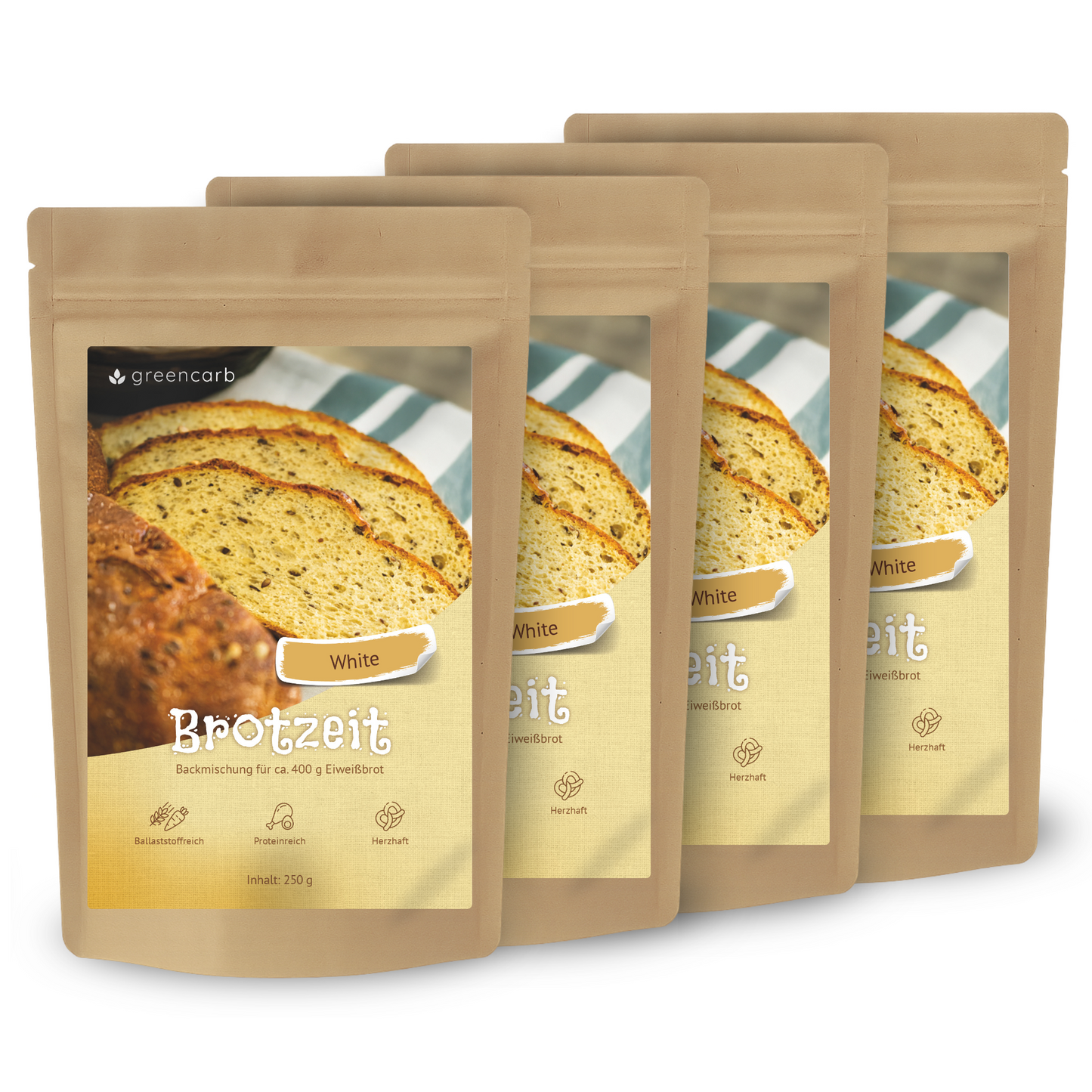 Greencarb® Brotbackmischung Dark + White (4er Set)