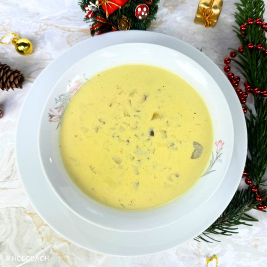 Cremige Blumenkohl-Pilz Suppe