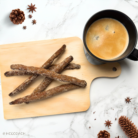 Mandel-Zimt-Brotstangen mit Erythritol-Zimt-Glasur