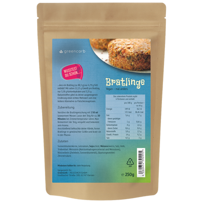 Greencarb® Bratlinge - Mischung zum selbst braten (3er Set)
