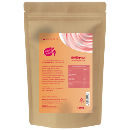 Greencarb® Erythritol - Zuckerersatz kalorienfrei (500 g)
