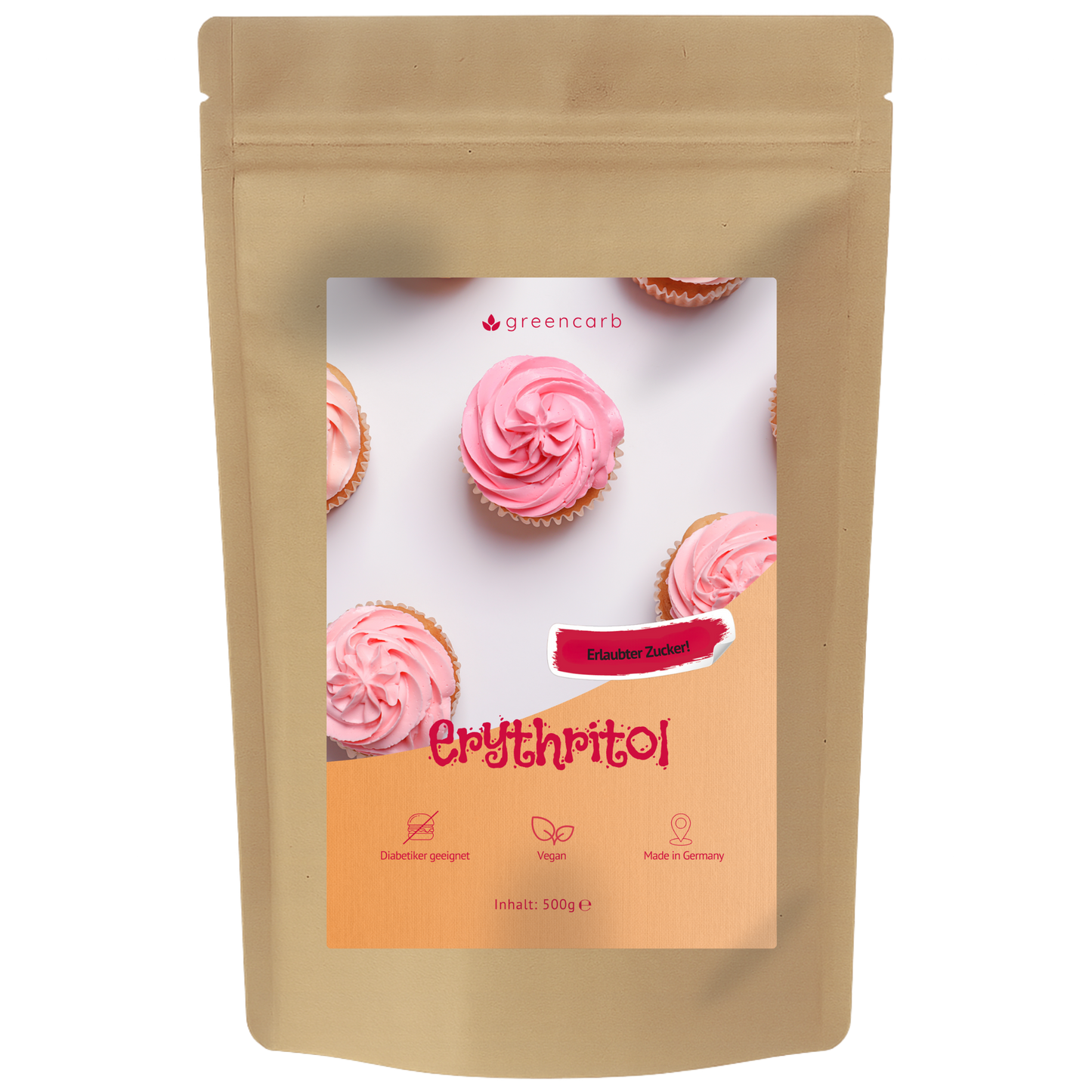 Greencarb® Erythritol - Zuckerersatz kalorienfrei (500 g)