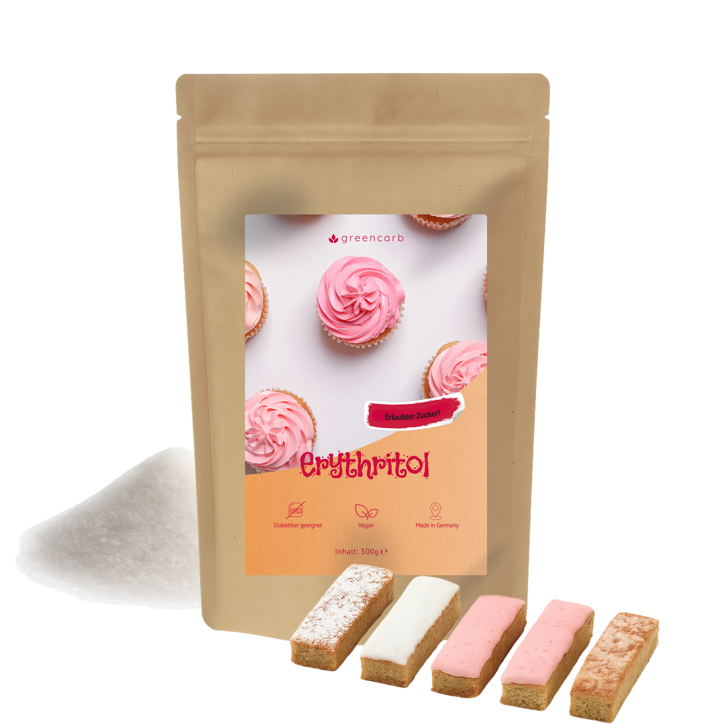 Greencarb® Erythritol - Zuckerersatz kalorienfrei (500 g)
