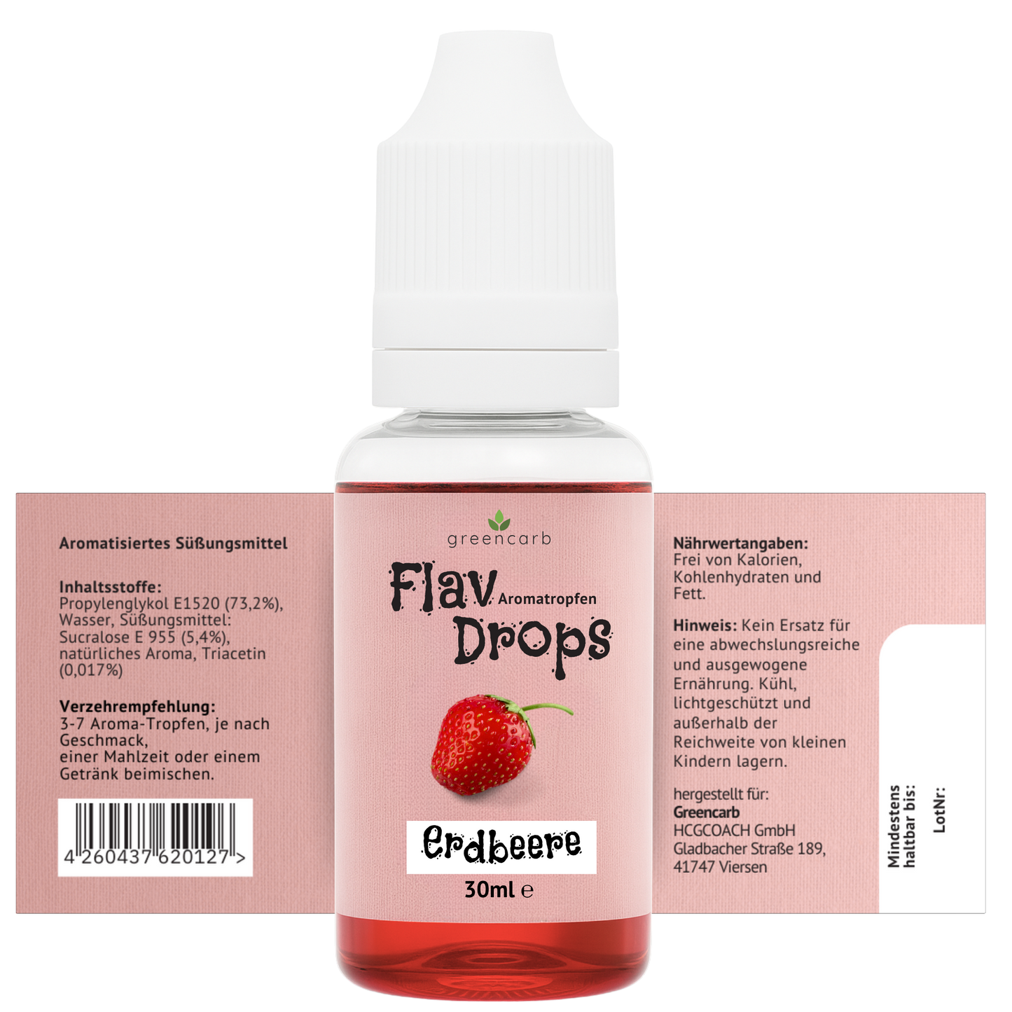 Molkenprotein WPC 80 + Aromatropfen FlavDrops