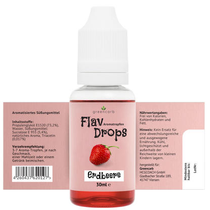 Molkenprotein WPC 80 + Aromatropfen FlavDrops