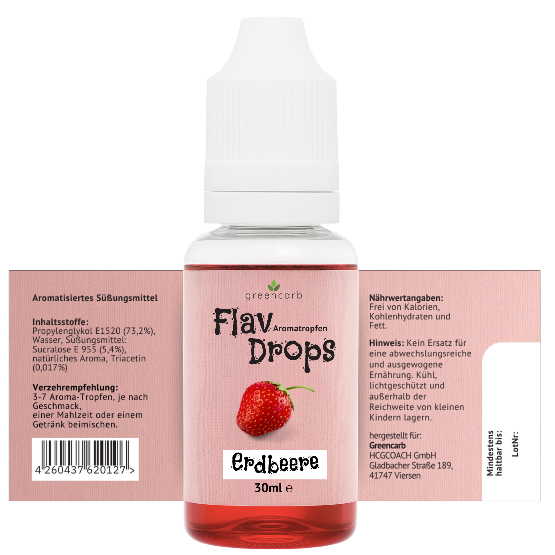 Greencarb Aromatropfen FlavDrops (4er Set) Greencarb Aromatropfen FlavDrops (4er Set)
