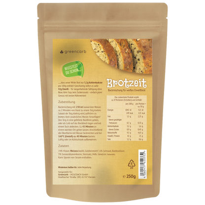 Greencarb® Brotbackmischung Dark + White (250 g)