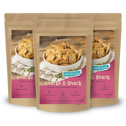 Greencarb® Knäcke und Snack - Backmischung (3er Set)