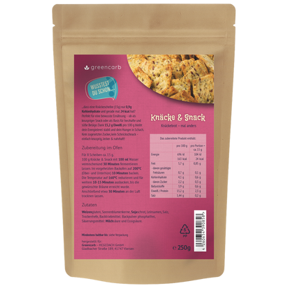 Greencarb® Knäcke und Snack - Backmischung (3er Set)