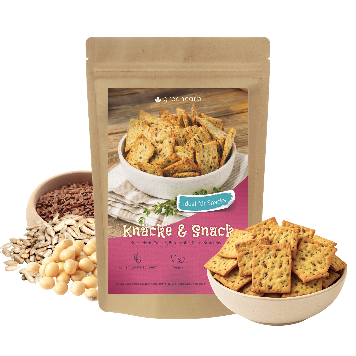 Greencarb® Knäcke und Snack - Backmischung (3er Set)