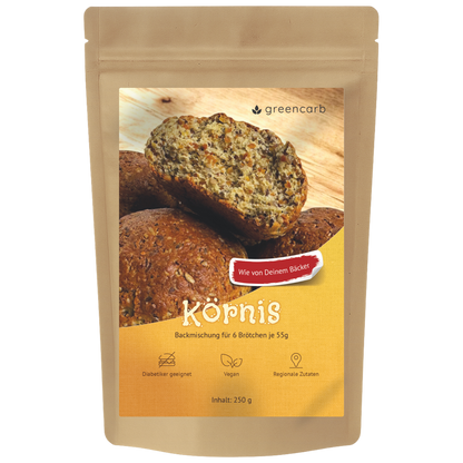 Greencarb® Körnis - Brot- und Brötchenbackmischung (250 g)