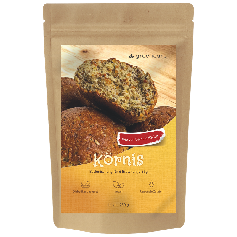Greencarb® Körnis - Brot- und Brötchenbackmischung (250 g)