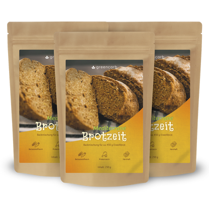 Greencarb® Brotbackmischung Gold, Mediterran, Sonnig (3er Set)