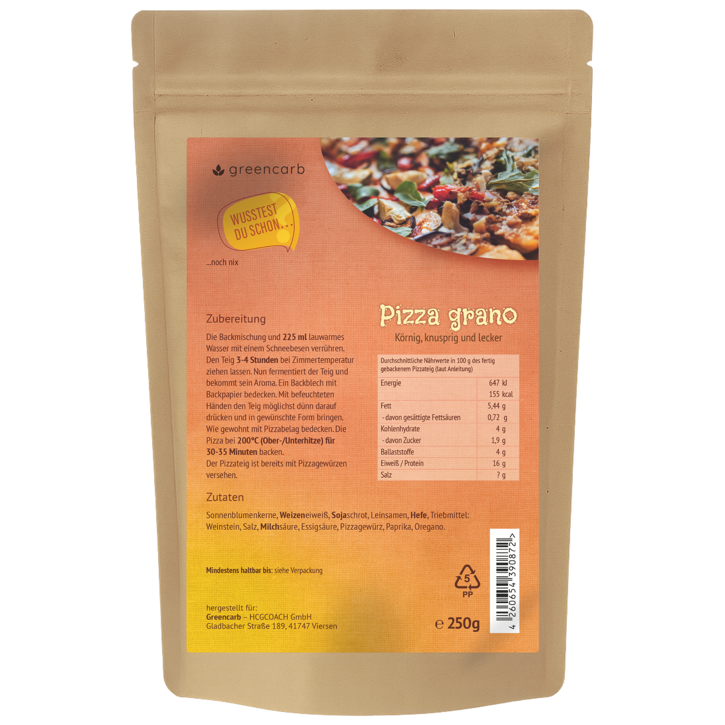 Greencarb® Pizza Grano (3er Set)