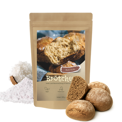 Greencarb® Brötchenbackmischung Rustikale Brötchen (3er Set)