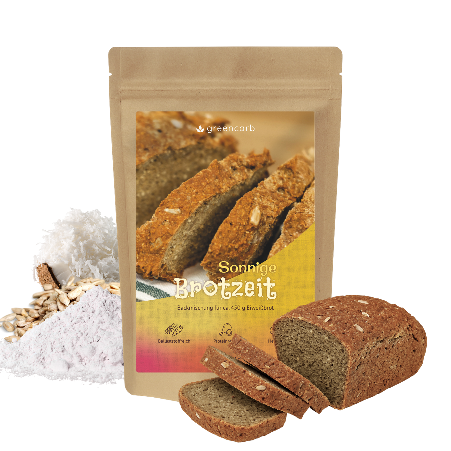 Greencarb® Brotbackmischung Gold, Mediterran, Sonnig (3er Set)