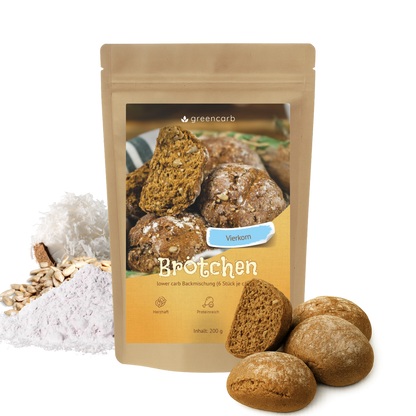 Greencarb® Brötchenbackmischung Vierkorn Brötchen (200 g)
