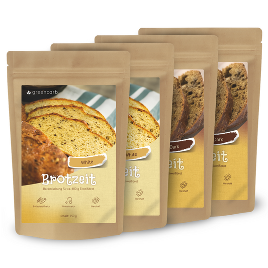 Greencarb® Brotbackmischung Dark + White (4er Set)